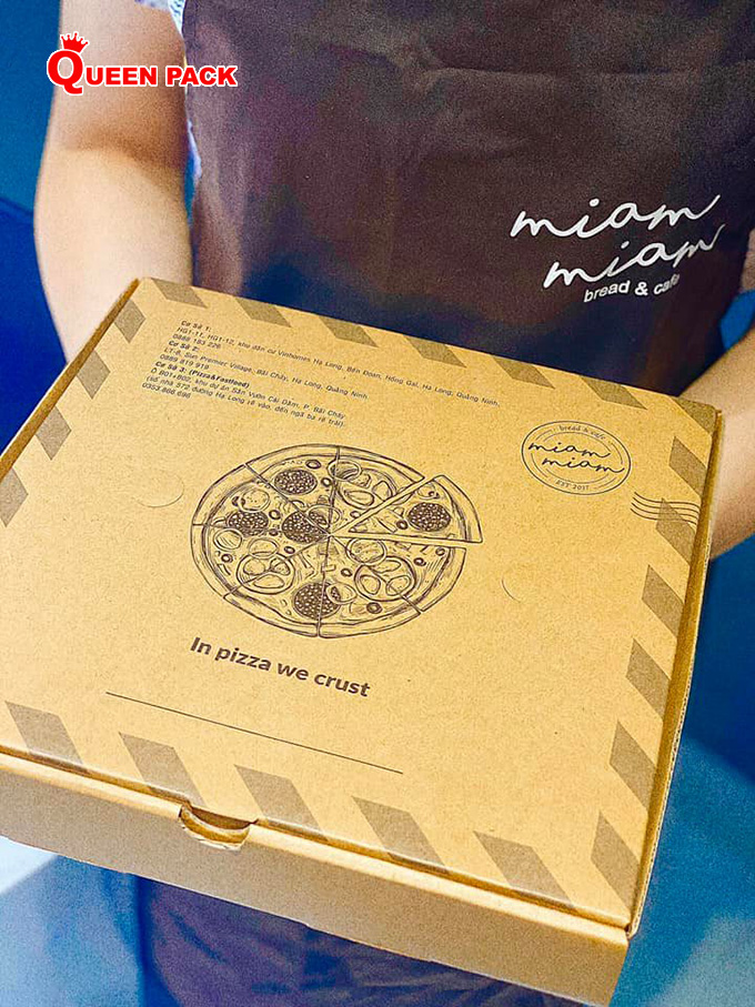 Hộp pizza size 28 thường được các cửa hàng hướng tới lối sống xanh yêu thích