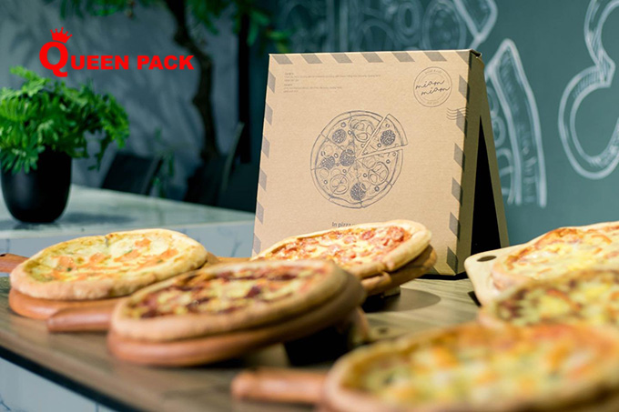 Sở hữu màu nâu giản dị, hộp pizza QP-PZ24 toát lên vẻ sang trọng