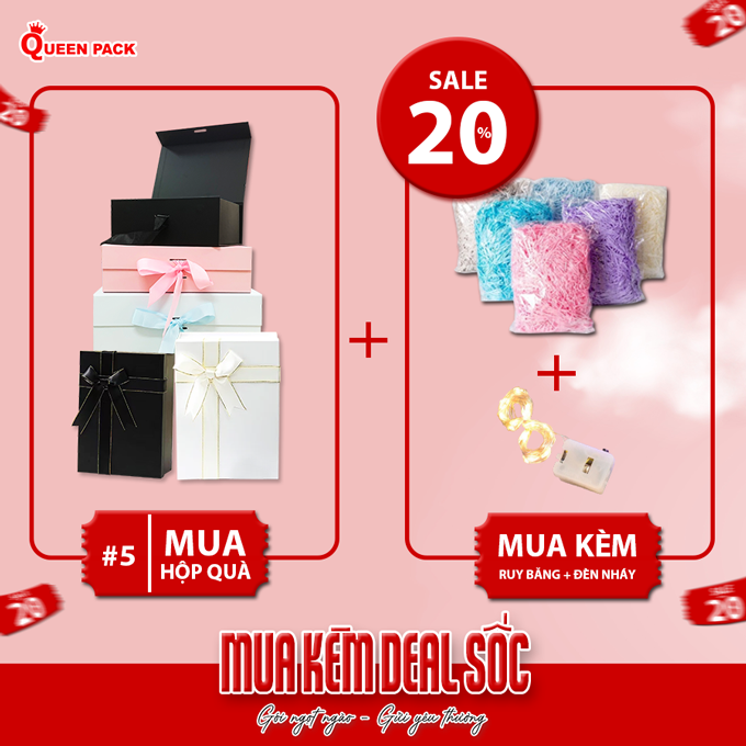 hot deal mua kem gia soc - deal 5 - mua hop qua nhan deal gia soc rom giay va den nhay