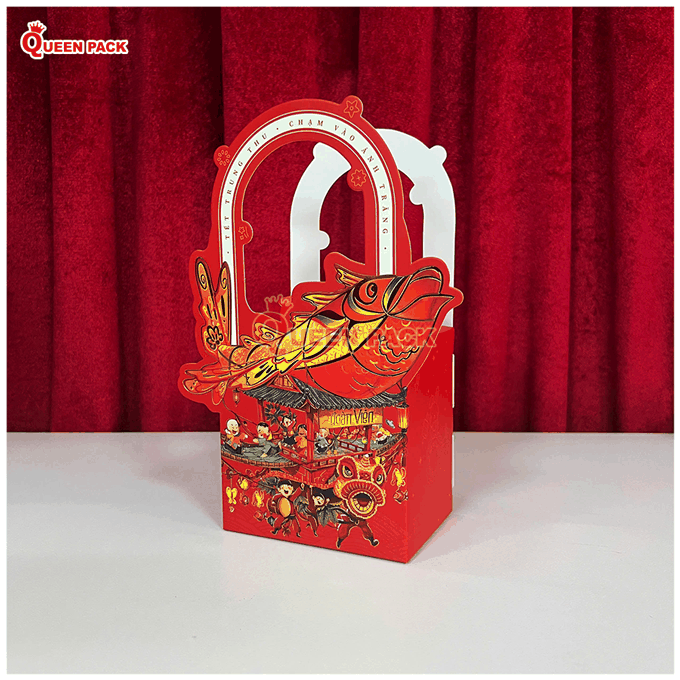 Vỏ hộp bánh trung thu - Lân ngư phá cỗ (100g-200gr)