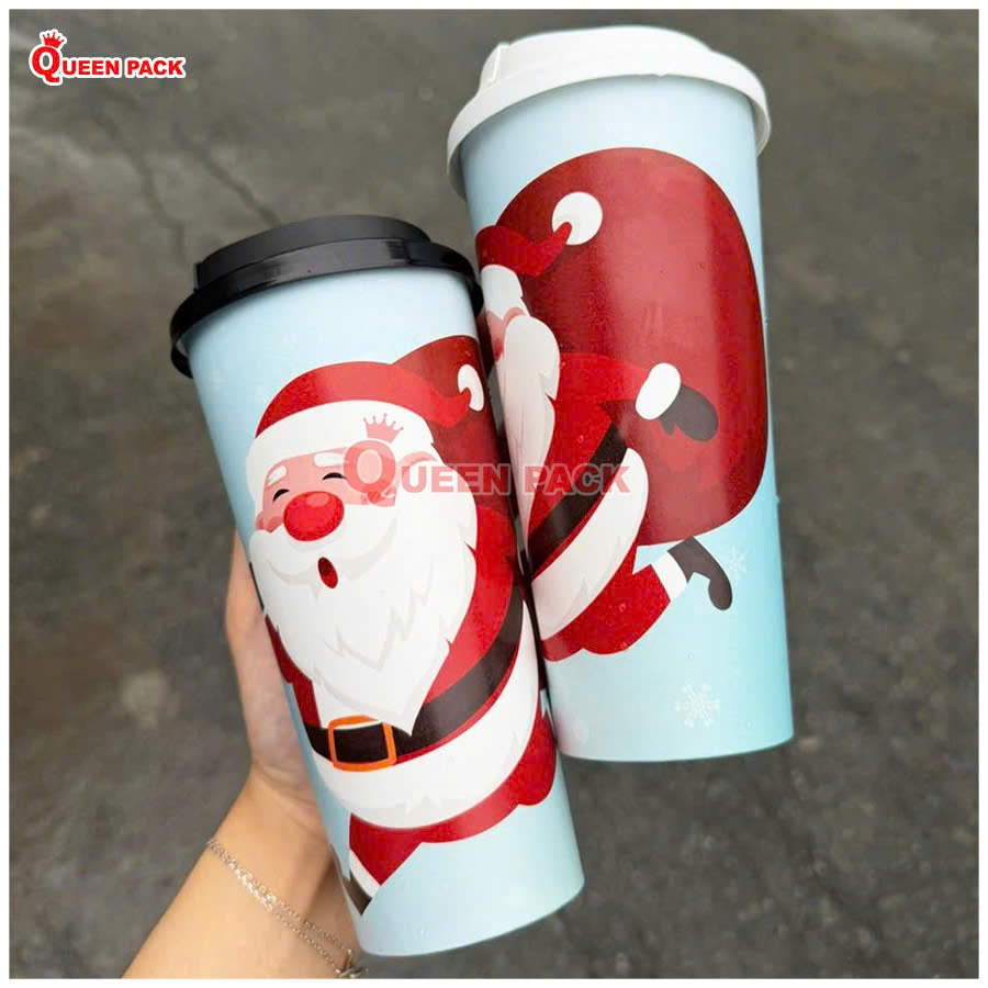 Ly giấy hình ông già Noel