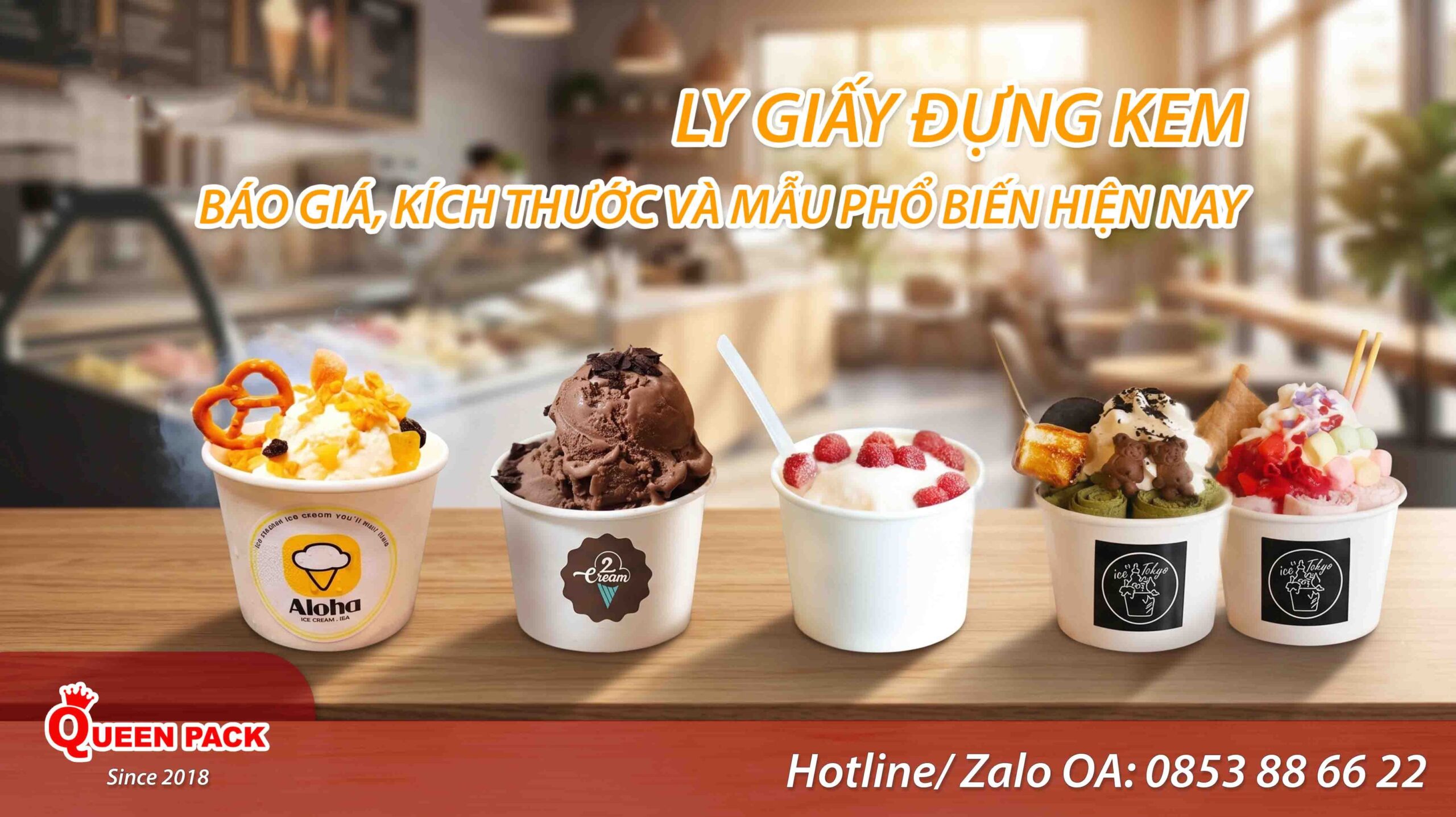 Ly giấy đựng kem
